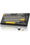 لوحة مفاتيح ميكانيكية لاسلكية ATTACK SHARK ajazz AK820 Pro قابلة للتبديل السريع مع شاشة TFT وأزرار بإضاءة RGB خلفية