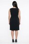 Women's Tulle Detailed Lined Plus Size Crepe Dress - 4