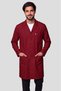 Men's Shirt Collar Long Length Light Blue, Smoked, Burgundy, Cobalt blue, Navy Blue Alpaca Doctor and Teacher Coat