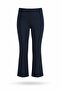 Navy Blue Straight Cut Fabric Trousers 9974