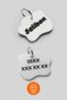 Zebra Patterned, Charm-Decorated, Name Tag, Phone Number Written, Cat Collar (Safety Click) - 2