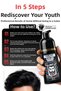Black Shampoo Hair Blackening Effective in 3 Minutes Hair and Beard Shampoo 400ml. - 5
