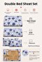 Softline Series |   Ranforce Double Bed Sheet Duvet Cover Set 200X220 cm & Floral - 3