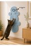 Blue Color 100% Organic Straw Jute Rope Stitched Cat Scratching Mat Natural Non-Disassembled Pet-Friendly - 3