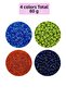 Bulk glass sand beads (8/0) 3 mm - 4 colors - total 80 grams - bnc421