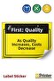 Quality First. If Quality Increases, Costs Decrease Isg Warning Sign Sticker 25X35 cm