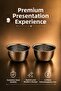 Stainless Metal 2-Piece Snack Bowl Set - 9.5X6 cm Luxury Presentation and Sauce Bowl Set - 8