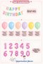7Th Birthday Concept Macaron Colors Pink Number Foil Balloon Birthday & Special Day - 2