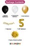 -5- Golden Happy Birthday Banner Themed Balloon Bundle 15 Pieces - 2