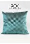 Turquoise Patterned Throw Pillow Cover 45X45 cm Decorative Pillowcase