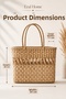 Handmade Wicker Trend Women's Bag Basket Multi-Purpose Organizer 30 X 34 X 11 cm Beach - 4