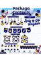 Space Themed Astronaut Birthday Party Decoration Set - Happy Birthday Banner, Glasses, Corn Box, and Cake Figures - 3