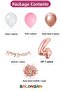 -4- Age Rose Gold Happy Birthday Banner Themed Balloon Bundle 15 Pieces - 2
