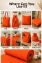 Orange Gabardine Fabric, Suitable for Making Bags, Canvas, Punchwork, Embroidery, Curtains, Tarpaulin, and Sunshades. Width: 170cm - 2