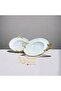 Porcelain Metal Handle Short Footed Comb Salad Bowl for Hot Dishes - 3