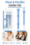 2-Piece Teether Set |   Pipette and Pacifier Strap |   Baby Teether