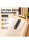 Set of 20 Cat Paw Design Bookmarks – 10 Black, 10 White – with Black Storage Box - 3