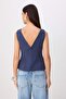 Indigo Fitted V-Neck Modal Vest Twoss26Ye00052 - 4