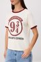 Ekru Harry Potter Lisanslı Regular Kalıp Kısa Kollu Tok %100 Pamuk Örme T-Shirt TWOSS26TS00139 - 3