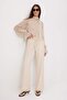 Bej Wide Leg/Geniş Paça Bootcut Dokuma Kumaş Pantolon TWOAW21PL0332 - 2