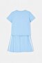 Blue Plain Knitted Girls' Top and Bottom Set Tkdss26Au00144 - 5