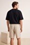 Stone Waist Elasticized Linen Look Shorts & Bermuda Tmnss26Sr00009 - 3