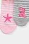 Gri-Pembe 2'li Pamuklu Çizgili Sneaker Çorap THMSS26CO00043 - 2