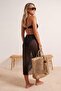 Black Knitted Mesh Maxi Beach Pareo Tbess26Pr00016 - 2