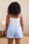 Çok Renkli Limon/Ekose Desenli Fiyonklu Örme 2'li Büyük Beden Pijama Altı TBBSS26IA00014 - 5