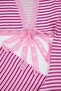 Pink Striped Lace Detailed Double Breasted Viscose Knitted Pajama Set Thmss26Pt00061 - 5