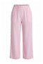 Pink Striped Collar and Stripe Accessory Detailed Viscose Woven Pajama Set Thmaw27Pt00045 - 5