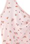 Pink Floral Gathered Detailed Halter Neck Viscose Knitted Pajama Set Thmss26Pt00250 - 5