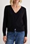 Black Double Layered Look Button Detailed Knitwear Sweater Twoaw27Kz00043 - 3