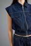 Koyu Mavi Dökümlü Yelek Jeans Denim Alt - Üst Takım TWOAW27AU00016 - 13