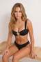 Black Strapless Piece Cast Material Regular Waist Regular Bikini Set with Accessories Tbess26Bt00052
