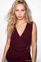 Burgundy Double-Breasted Asymmetrical Blouse with Collar and Front Accessories Tdrss26Bz00110 - 2