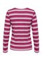 Mürdüm Çizgili Regular Bisiklet Yaka Uzun Regular Penye süprem Örme T-Shirt TWOAW27TS00021 - 13