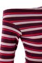 Çok Renkli Çizgili Fitted/Vücuda Oturan Asimetrik Yaka Pamuklu Ribana Örme Bluz TWOAW27BZ00174 - 5