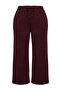 Bordo Yumuşak/Dökümlü Kumaş Örme Büyük Beden Alt - Üst Takım TBBAW26CP00019 - 6