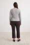 Kahverengi Yüksek Bel Comfort/Esnek Crop Flare Jeans TBBAW27CJ00005 - 3