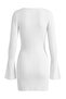 Ekru Düz Bodycon Midi Triko 100% Polyester Elbise TBESS26EL00028 - 8