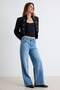 Mavi %100 Pamuk Yüksek Bel Bilek Boy Wide Leg Jeans TWOAW27JE00094