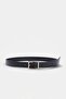 Black-Beige Double Pack Square Buckle Women's Belt Tedss24Ke00017 - 3