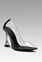 Women's Black Princess Transparent Goblet Heeled Shoes 11cm Byndprs02 - 7