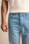 Men's Baggy Vintage Effect Jean Trousers Blue - 4