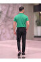 Men's Polo Neck Buttoned Lycra T-Shirt - 2