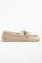 G-03 Beige Suede Beaded String Casual Women's Ballerinas - 4