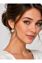 Brass Gold Color Zircon Stone Heart Model Women's Earrings - 2