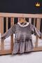 Baby Girl Velvet Dress Stylish Festive Nostalgic Retro Collection 13542 - 2
