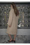 Wool Blend Funnel Collar Coat - 4